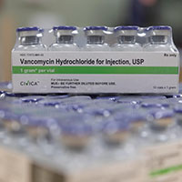 Vials of vancomycin